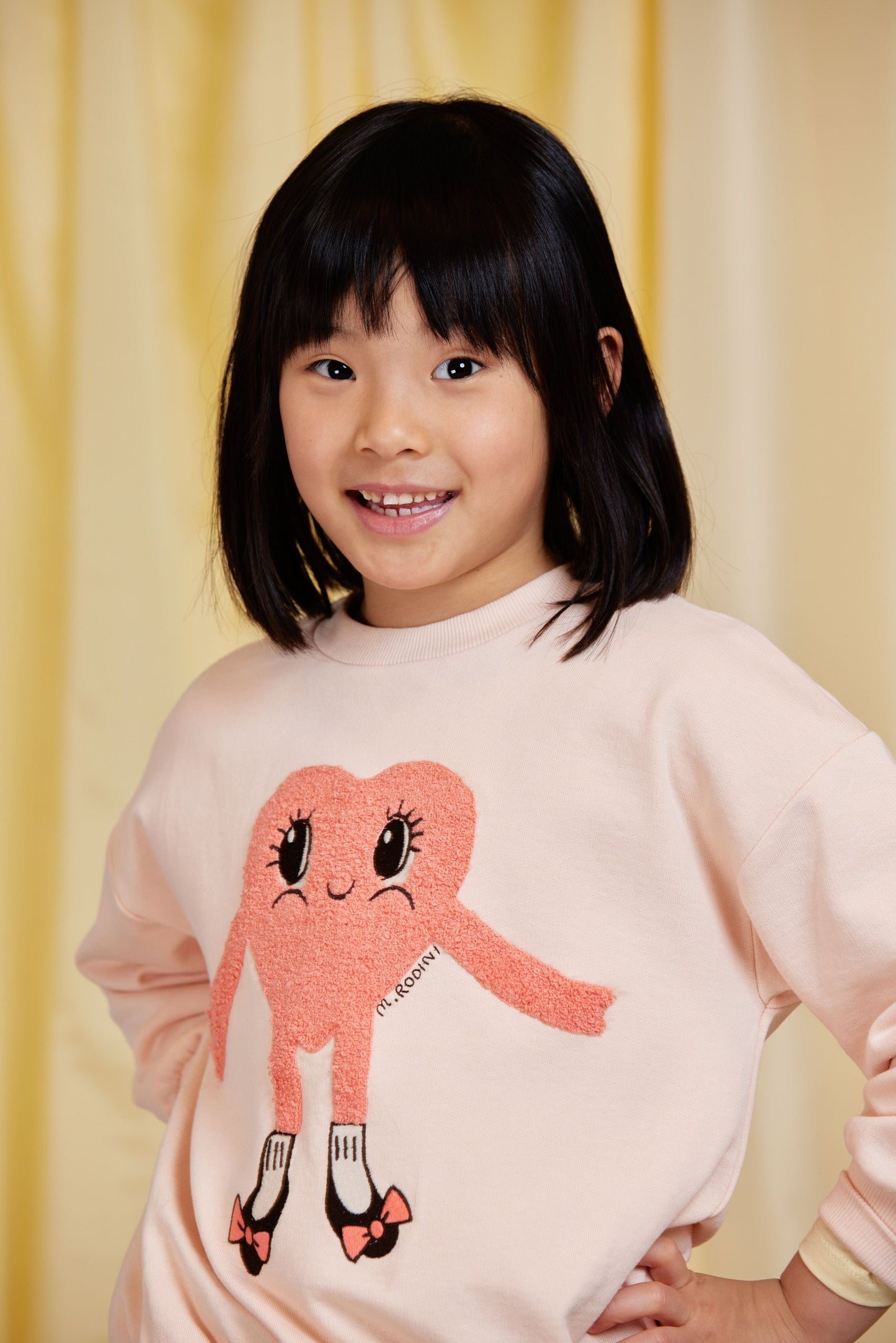 Mini Rodini Heart In Shoes Chenille Sweatshirt