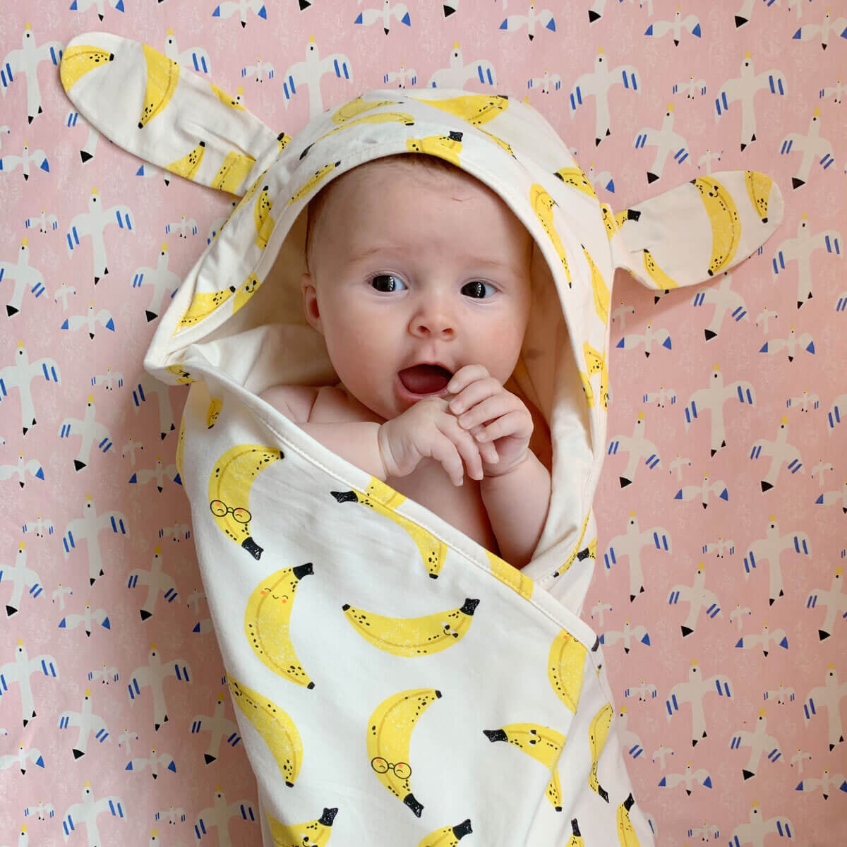 Banana Baby Blanket with Hood