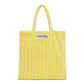Bongusta Naram Tote Bag Pristine & Neon Yellow Stripe