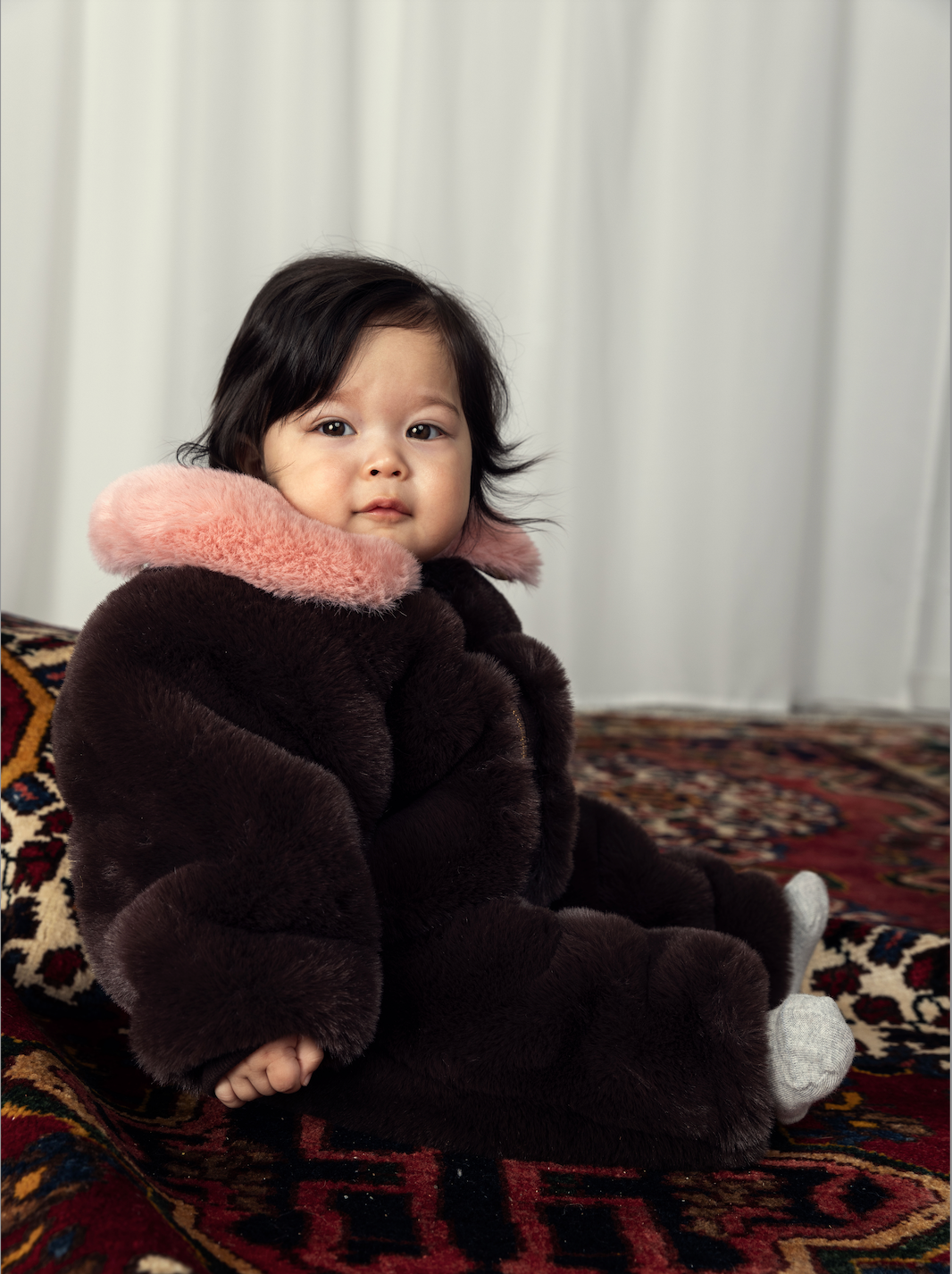 Mini Rodini Faux Fur Baby Overall