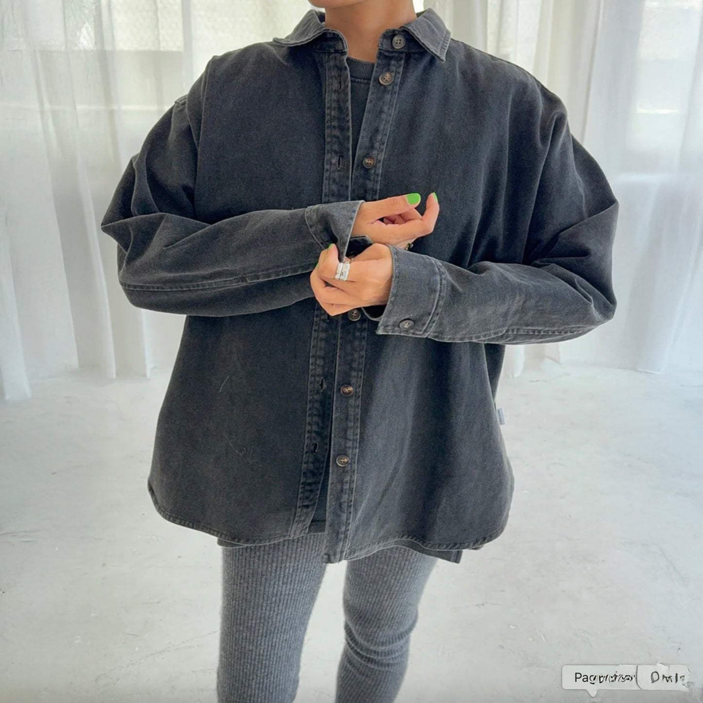 Le Bon Shoppe Theo Black Heavy Denim Jacket