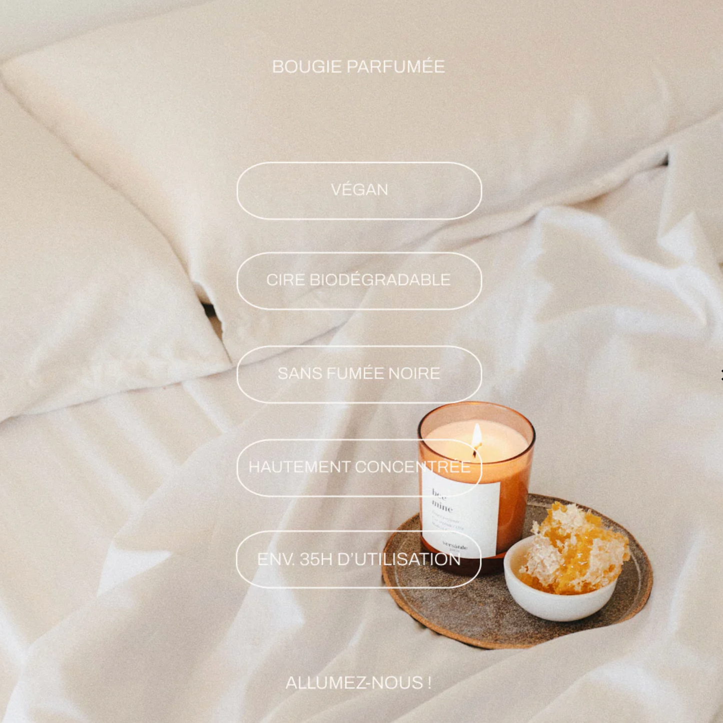Versatile Paris Bee Mine Candle
