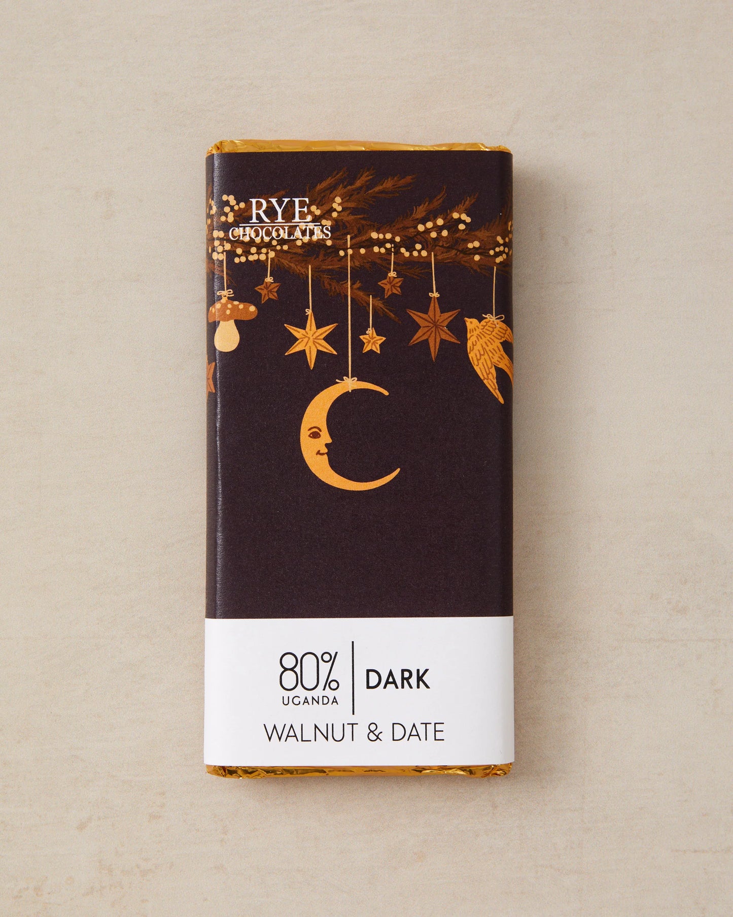Walnut & Date Chocolate Bar - 80% Ugandan