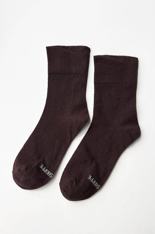 Le Bon Shoppe Dark Cacao Breezy Sneaker Socks