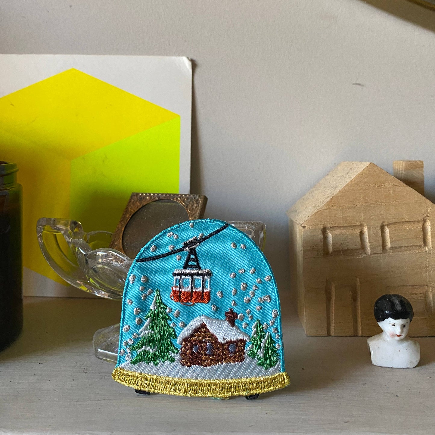Snowdome Iron on Patch
