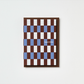 Happy Birthday Blue/Burgundy Brugge Tile Greeting Card