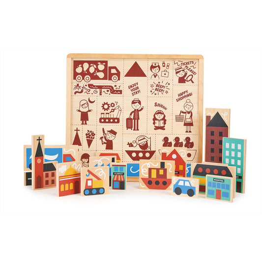 Mentari Wooden Town Puzzle