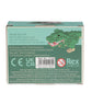 Model brick kit packaging for building a tyrannosaurus rex with Rex London branding.