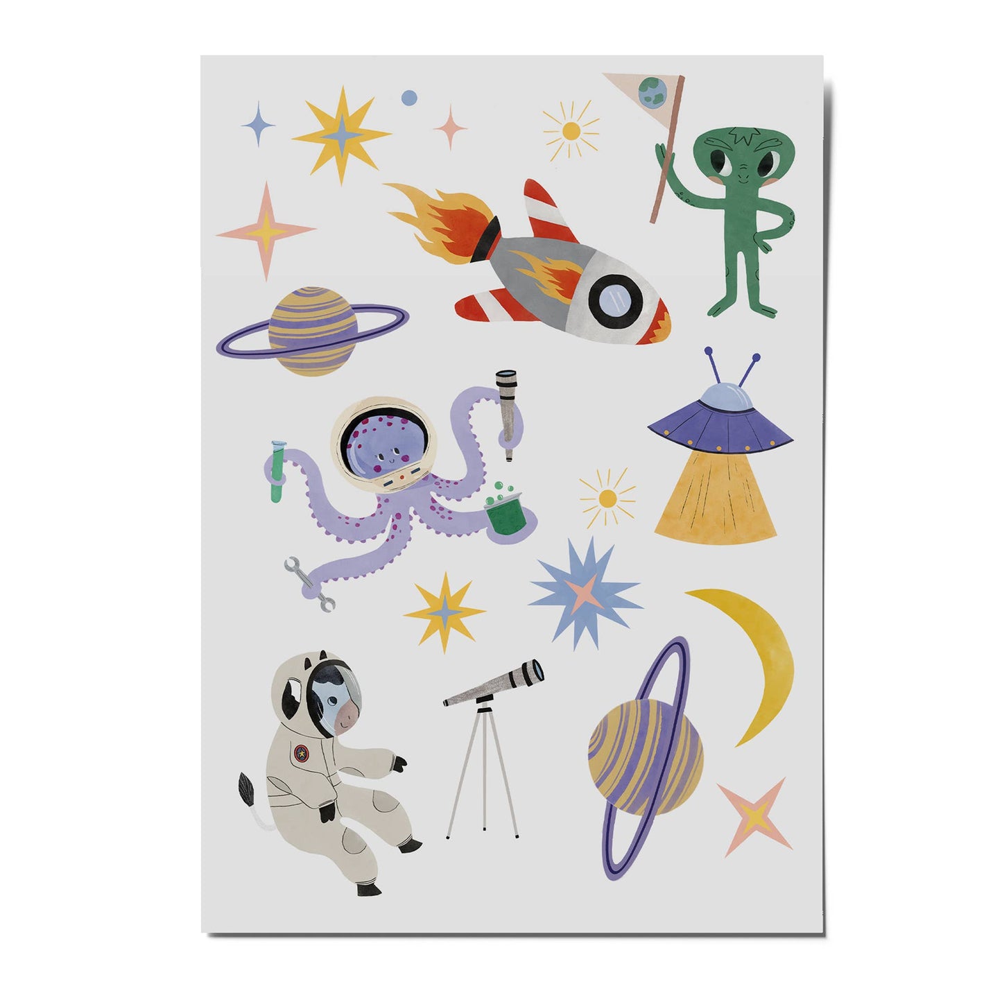Space Organic Temporary Tattoos