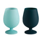 Mist + Ink Stemm Silicone Unbreaakble Wine Glasses