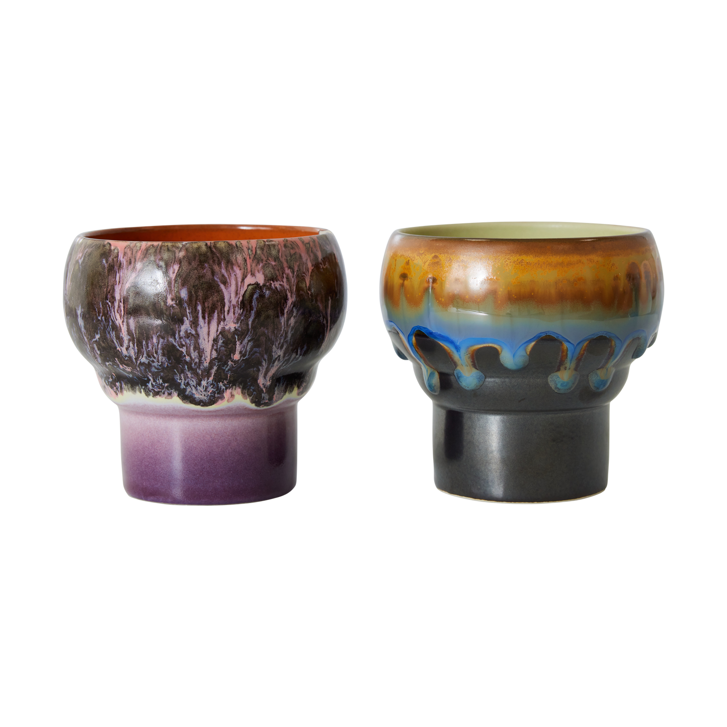 HKliving 70's Ceramics Merge Lungo Mugs (Set of 2)