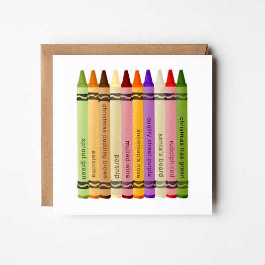 Christmas Crayons Greeting Card