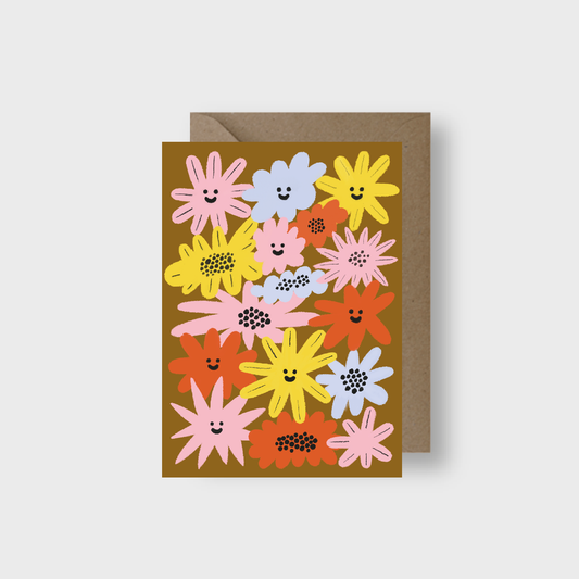 Smiling Blooms Greeting Card