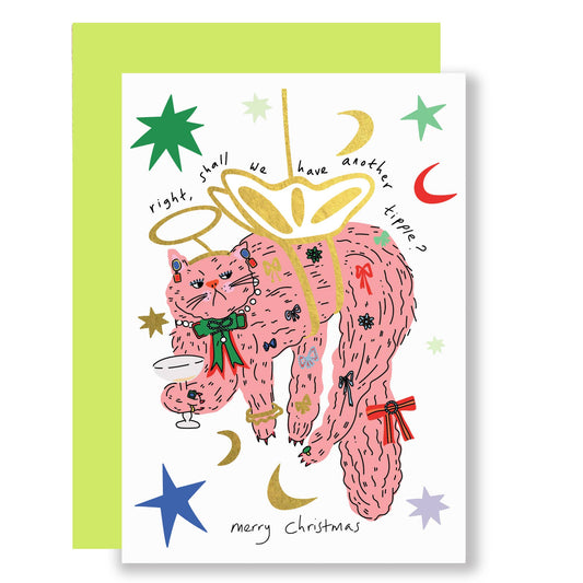 A Little Christmas Tipple Christmas Greeting Card