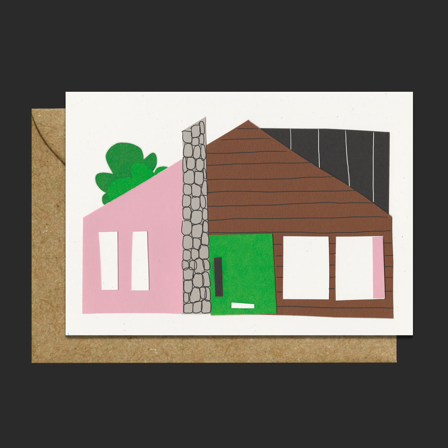 Collage House #3 Greeting Card