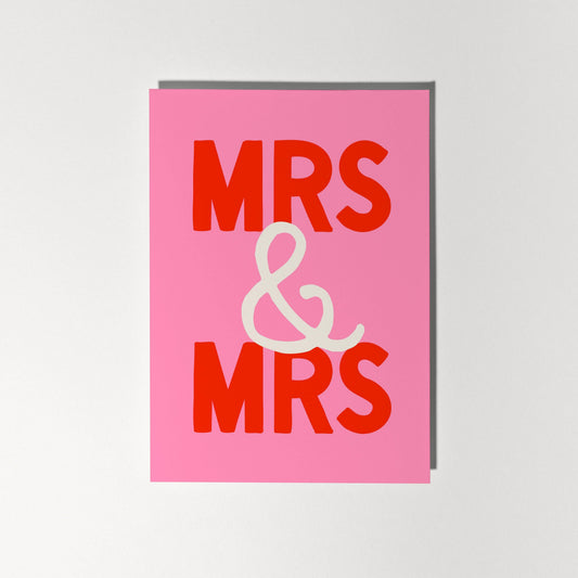 Mrs & Mrs Greeting Card