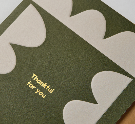 Kinshipped - Thankful for You Embossed Greeting Card