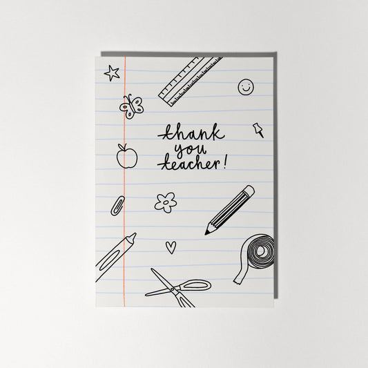 Thank You Teacher Greeting Card