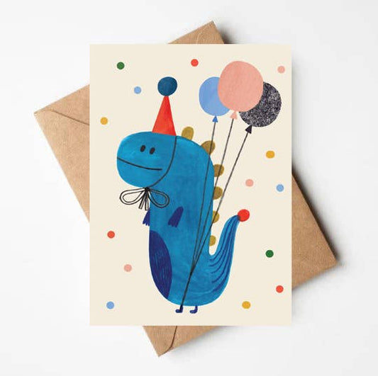 Party Dino Greeting Card