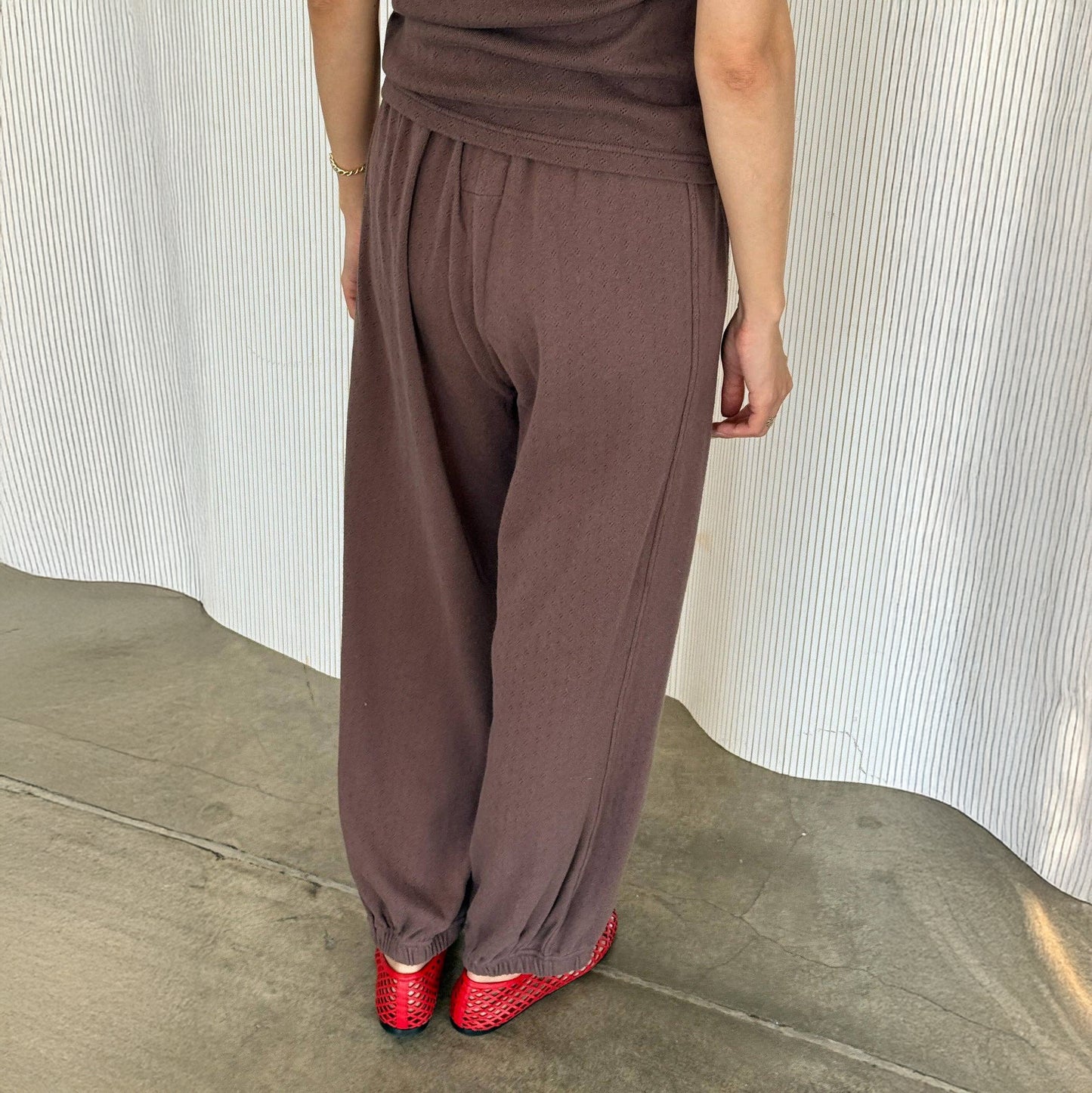 Le Bon Shoppe Chocolate Pointelle Balloon Pants