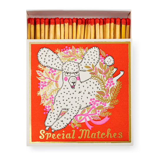 Poodle Square Christmas Safety Matches