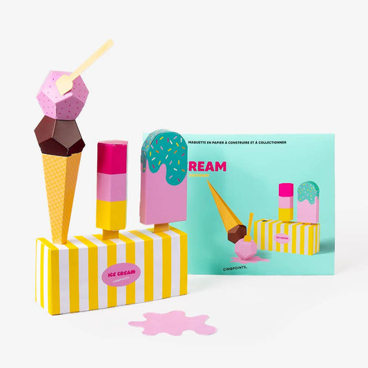 Cinqpoints Ice Cream 3D DIY Paper Craft Kit