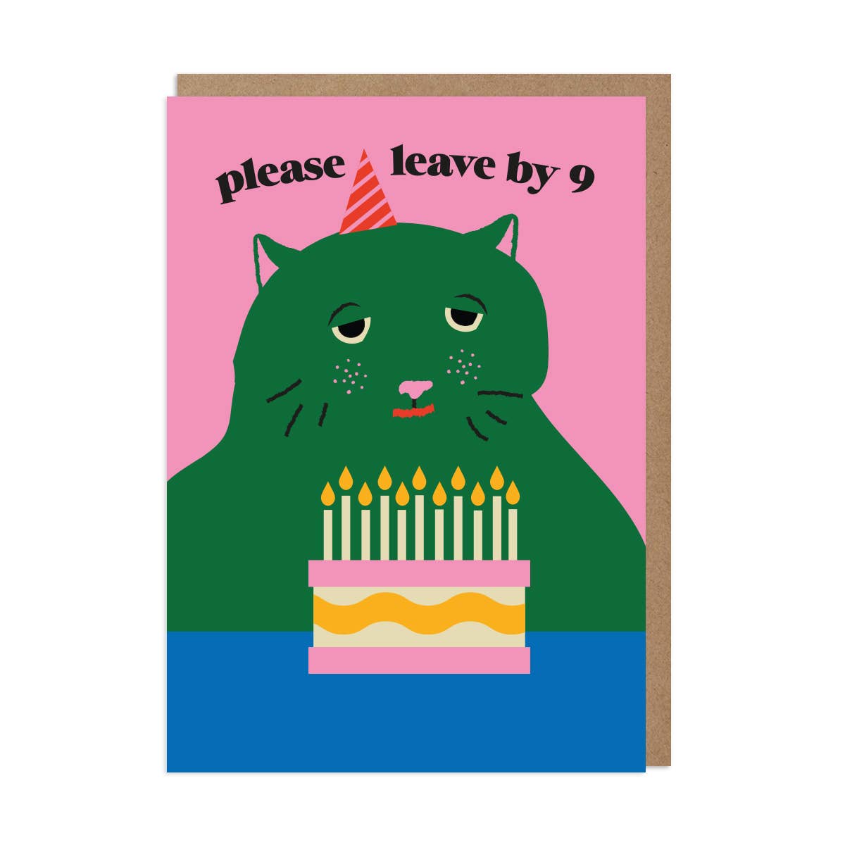Please Leave by 9 Grumpy Cat Greeting Card