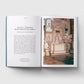 Open book showing text and an image of Poets' Corner at Westminster Abbey
