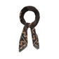 Black scarf with floral patterns on a white background