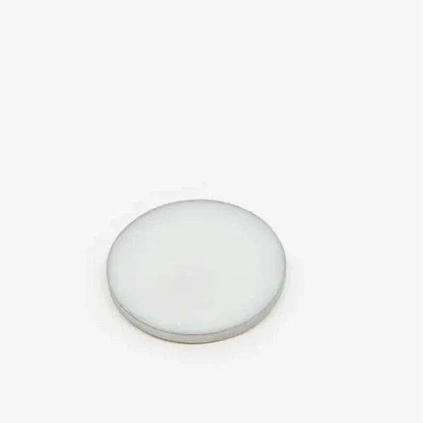 Round white object on a white background