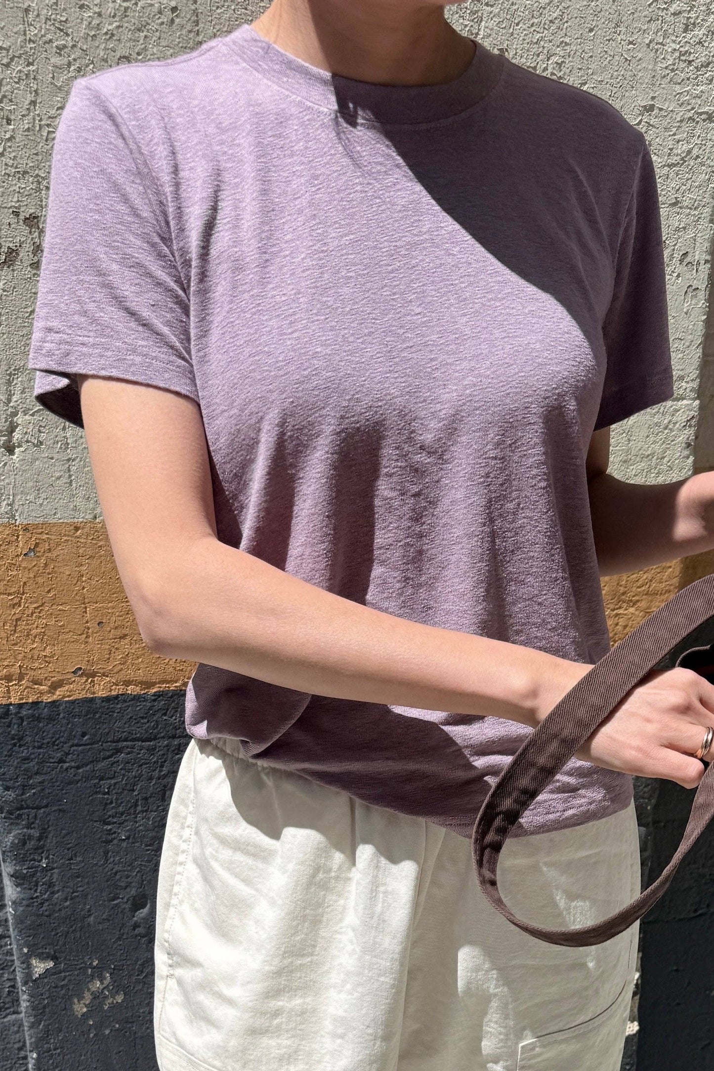 Le Bon Shoppe Lavender Bo Linen Blend Tee