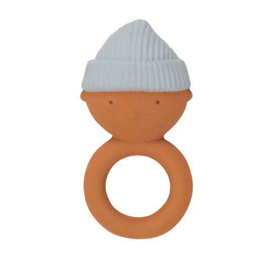 Gommu Ring Baby - Natural Rubber Teething Ring: Almond