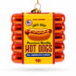 Premium Hot Dogs Pack Glass Christmas Ornament