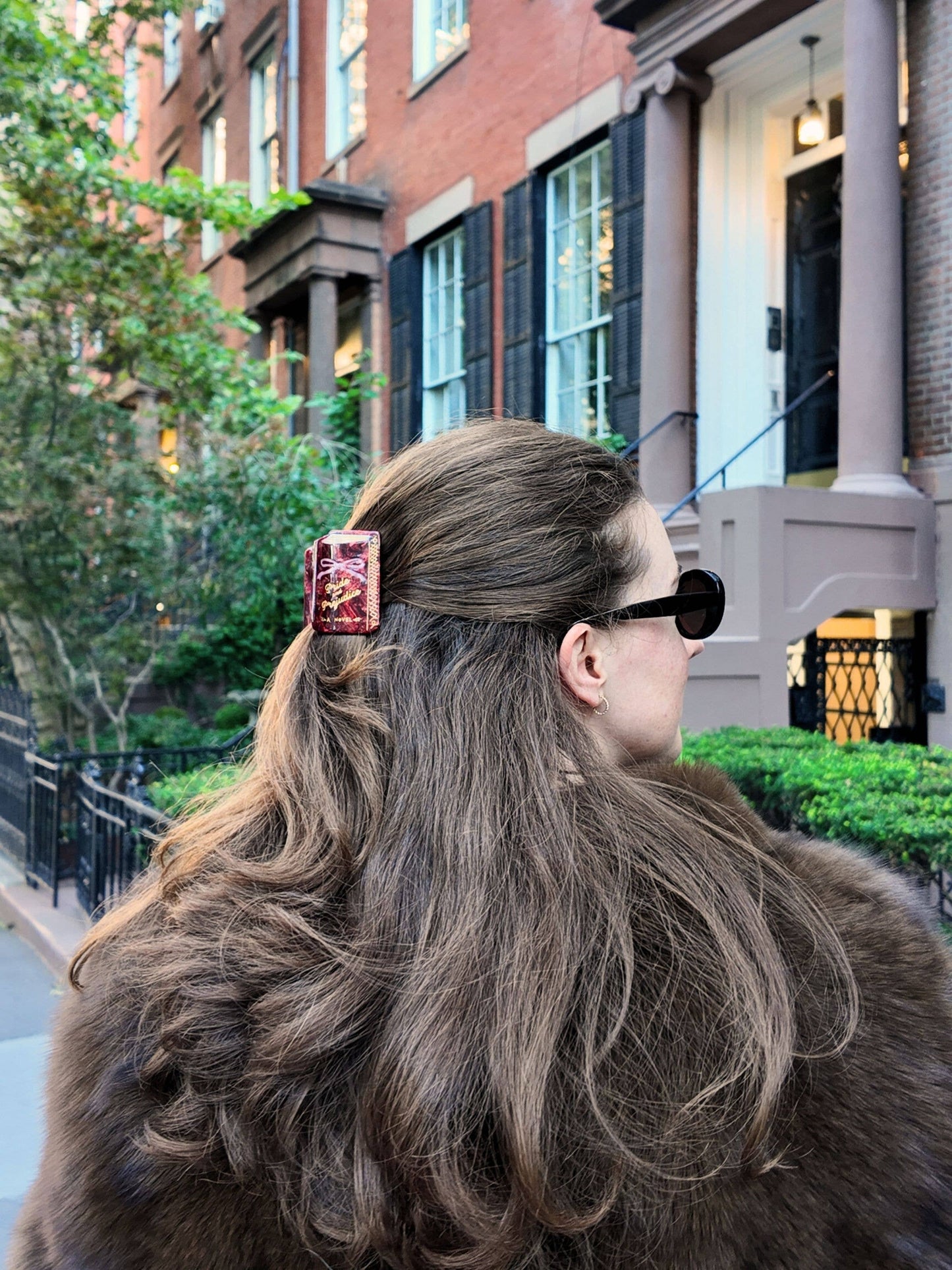Solar Eclipse - Hand-painted Mini Pride & Prejudice Book Claw Hair Clip