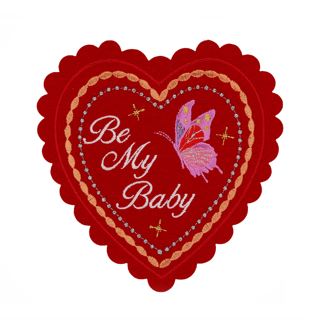 Be My Baby Doily Patch and Greeting Card