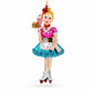 Roller Skating Waitress Glass Christmas Ornament