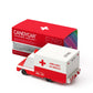 Model ambulance toy with 'Candycar' packaging on a white background