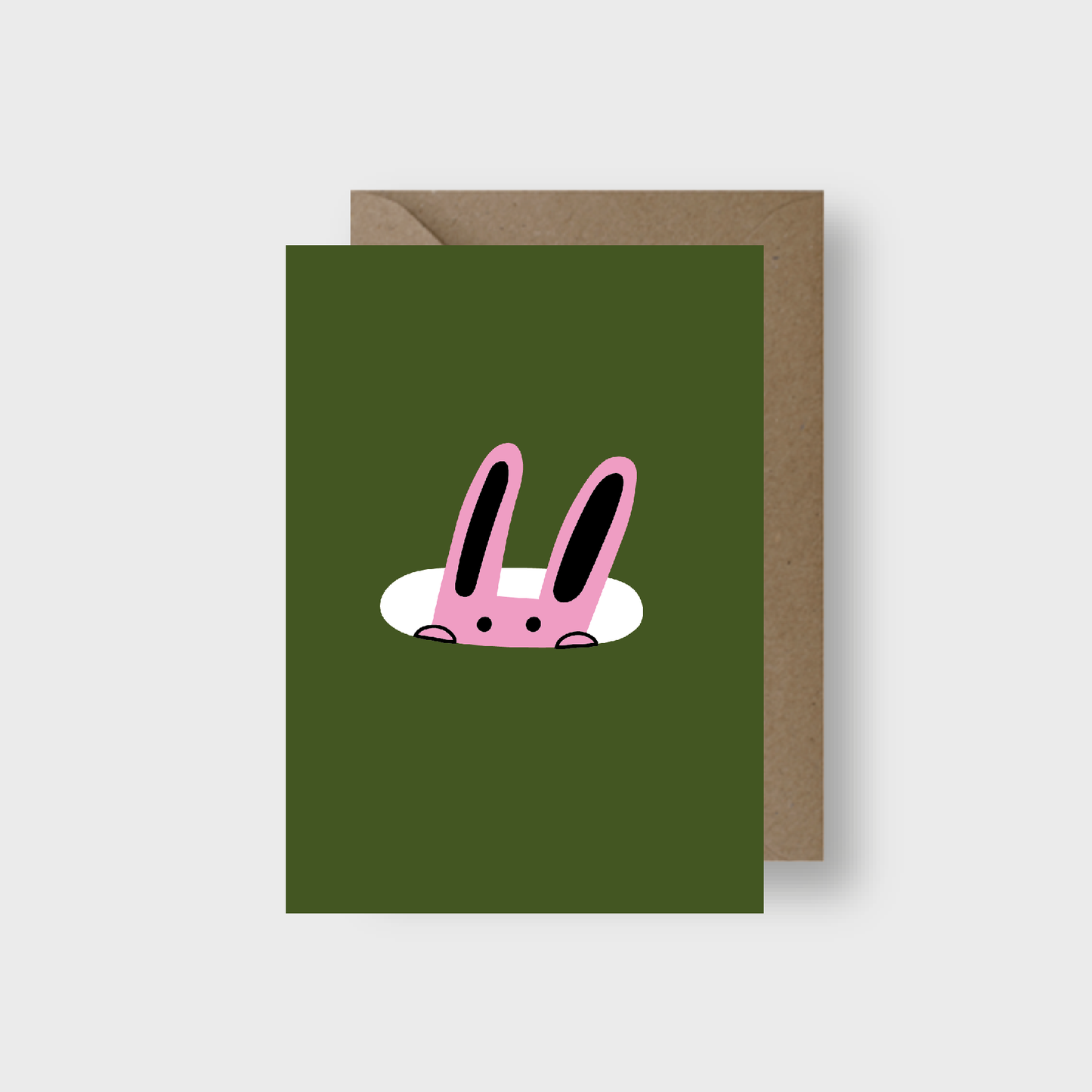 Peeking Bunny Greeting Card