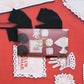 Casa Bosques chocolate bar with decorative packaging on a red background
