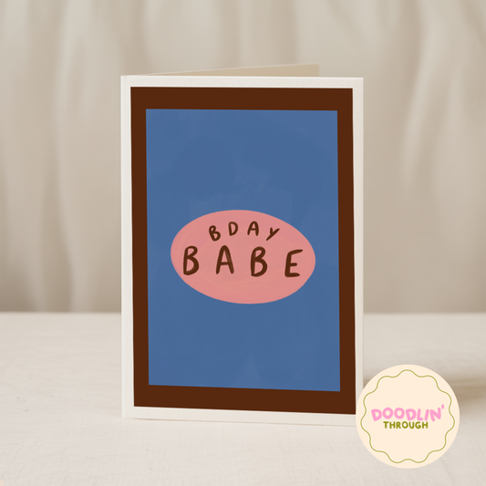 Birthday Babe Greeting Card