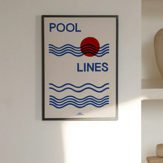 Hotel Magique Pool Lines A3 Print