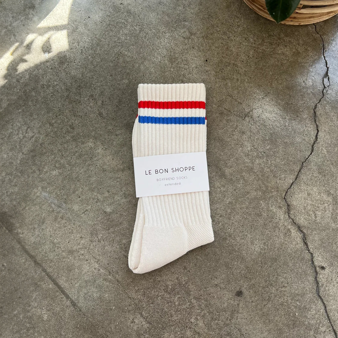 Le Bon Shoppe Milk Extended Boyfriend Socks