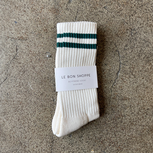 Le Bon Shoppe Parchment Extended Boyfriend Socks