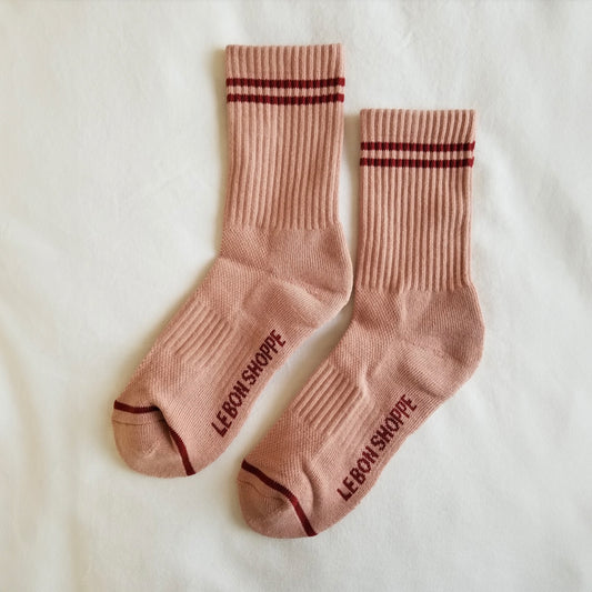 Le Bon Shoppe Vintage Pink Boyfriend Socks