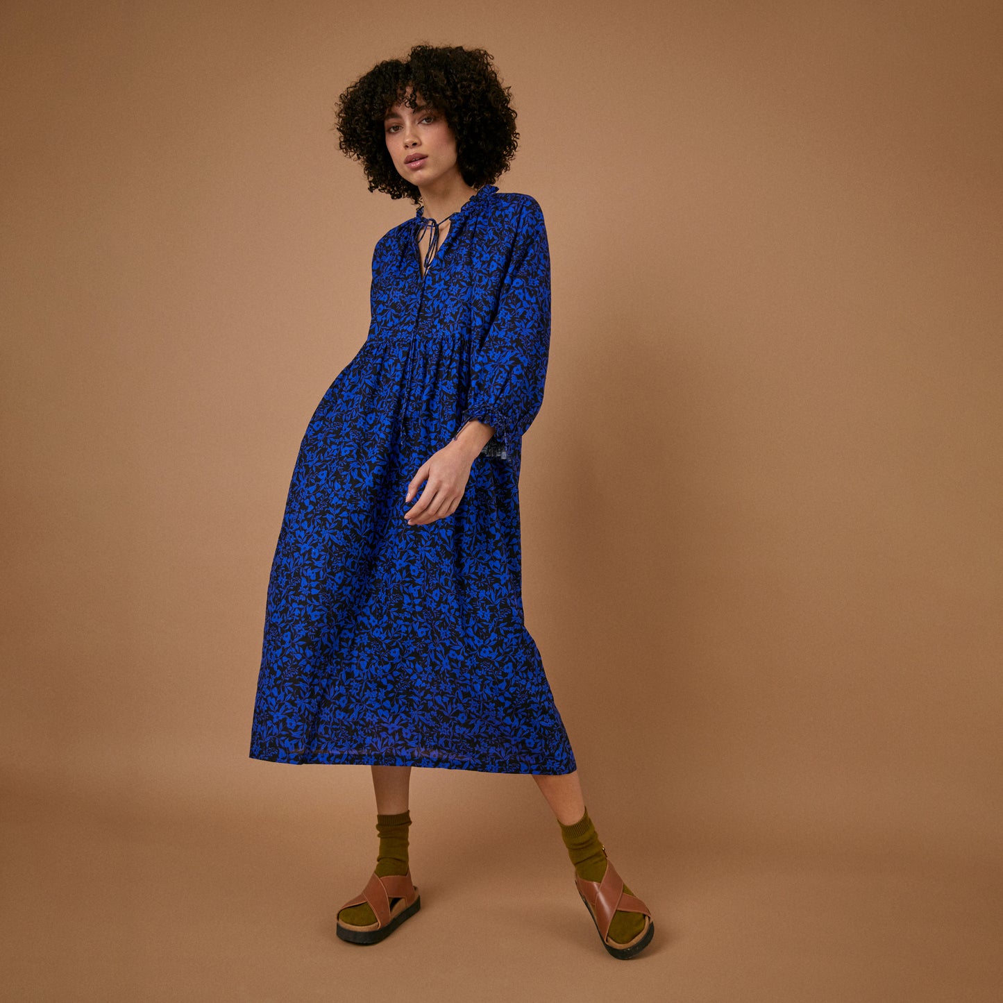 Sideline Blue Print Astrid Dress
