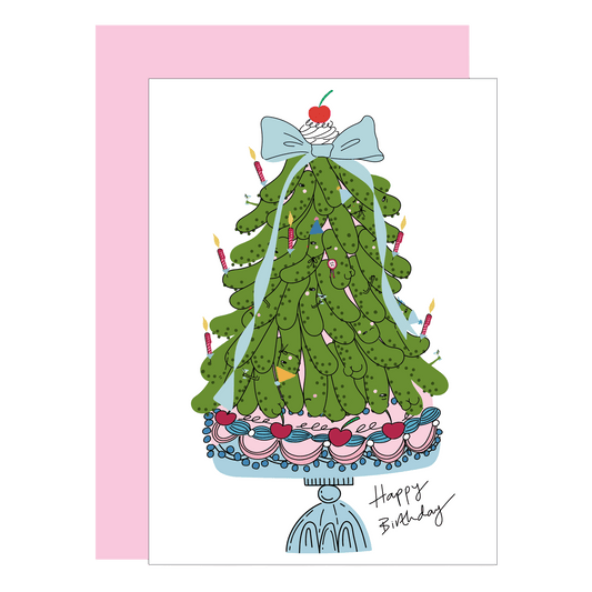Gherkin Birthday Cake Greeting Card