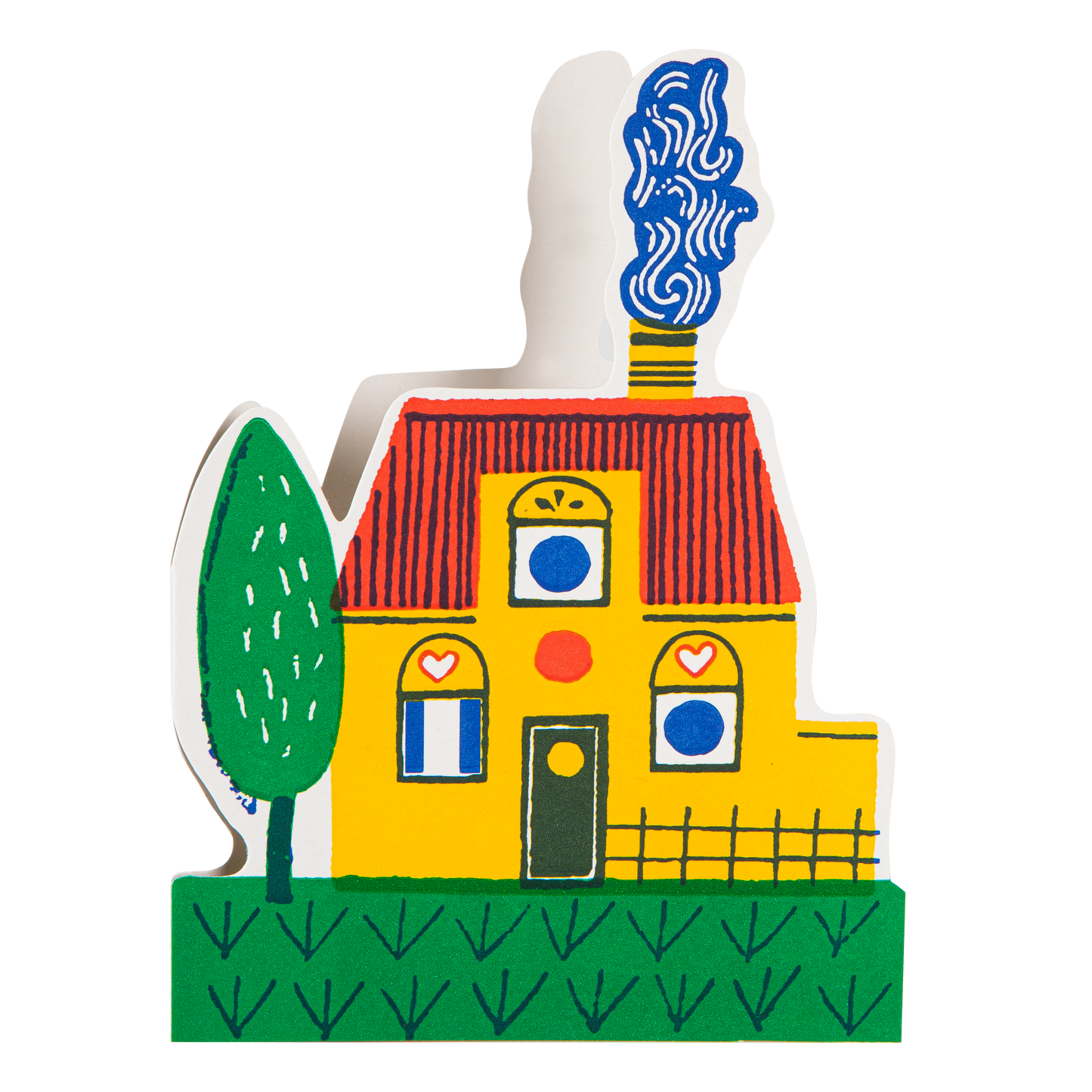 Yellow Home Letterpress Greeting Card