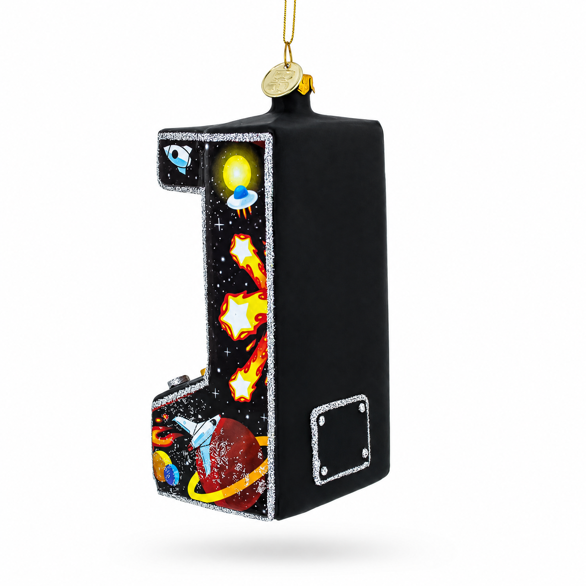 Arcade Game Machine Glass Ornament