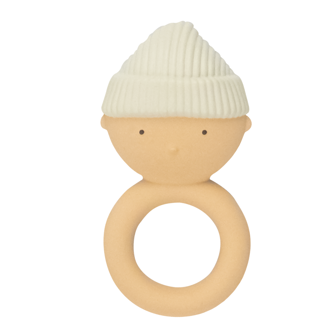 Gommu Ring Baby - Natural Rubber Teething Ring: Vanilla