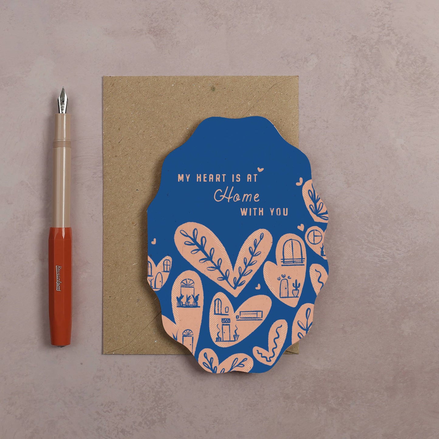 My Heat Is At Home with You Greeting Card